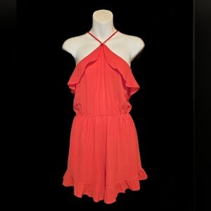 Monteau Halter Neck Ruffle Romper L
